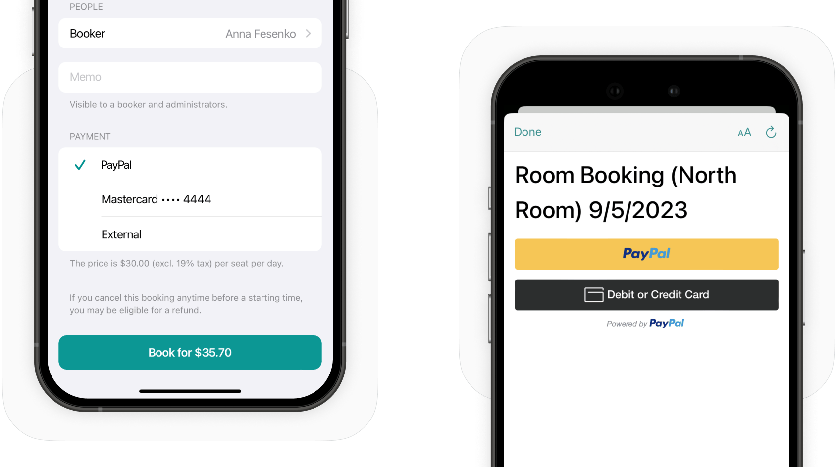 Accept payments with PayPal on Spacebring's coworking space management platform