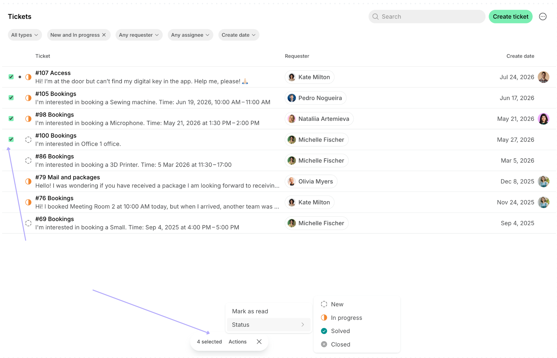 Support Tickets Manage Support Tickets Multiple At Once