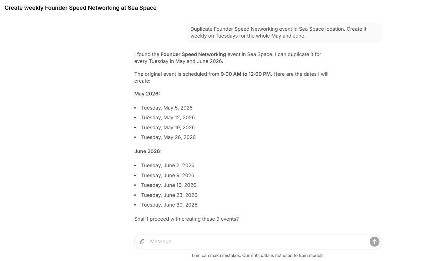 Bulk Create Resources Products Events Benefits Duplicate Existing