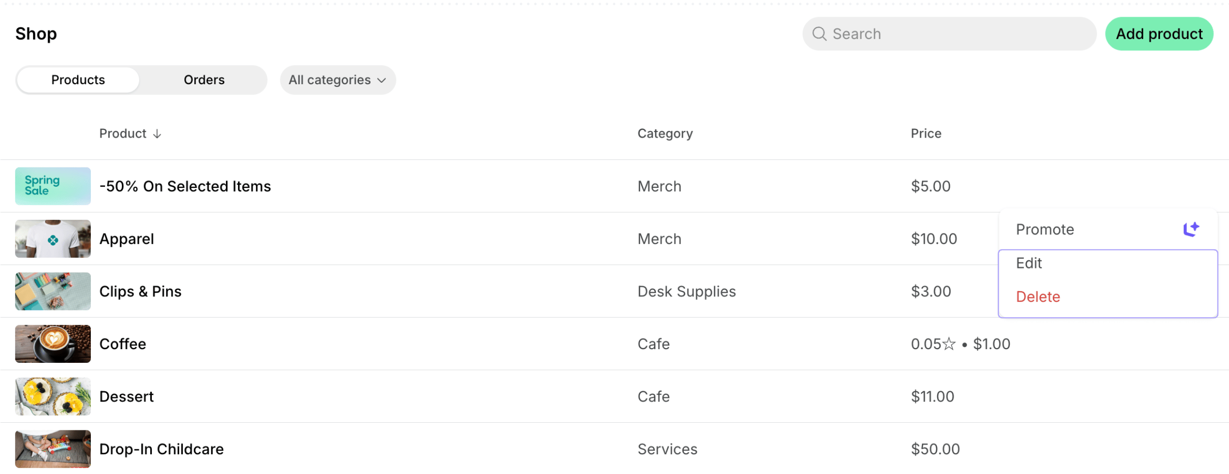 Catalog Products Edit Or Delete A Product