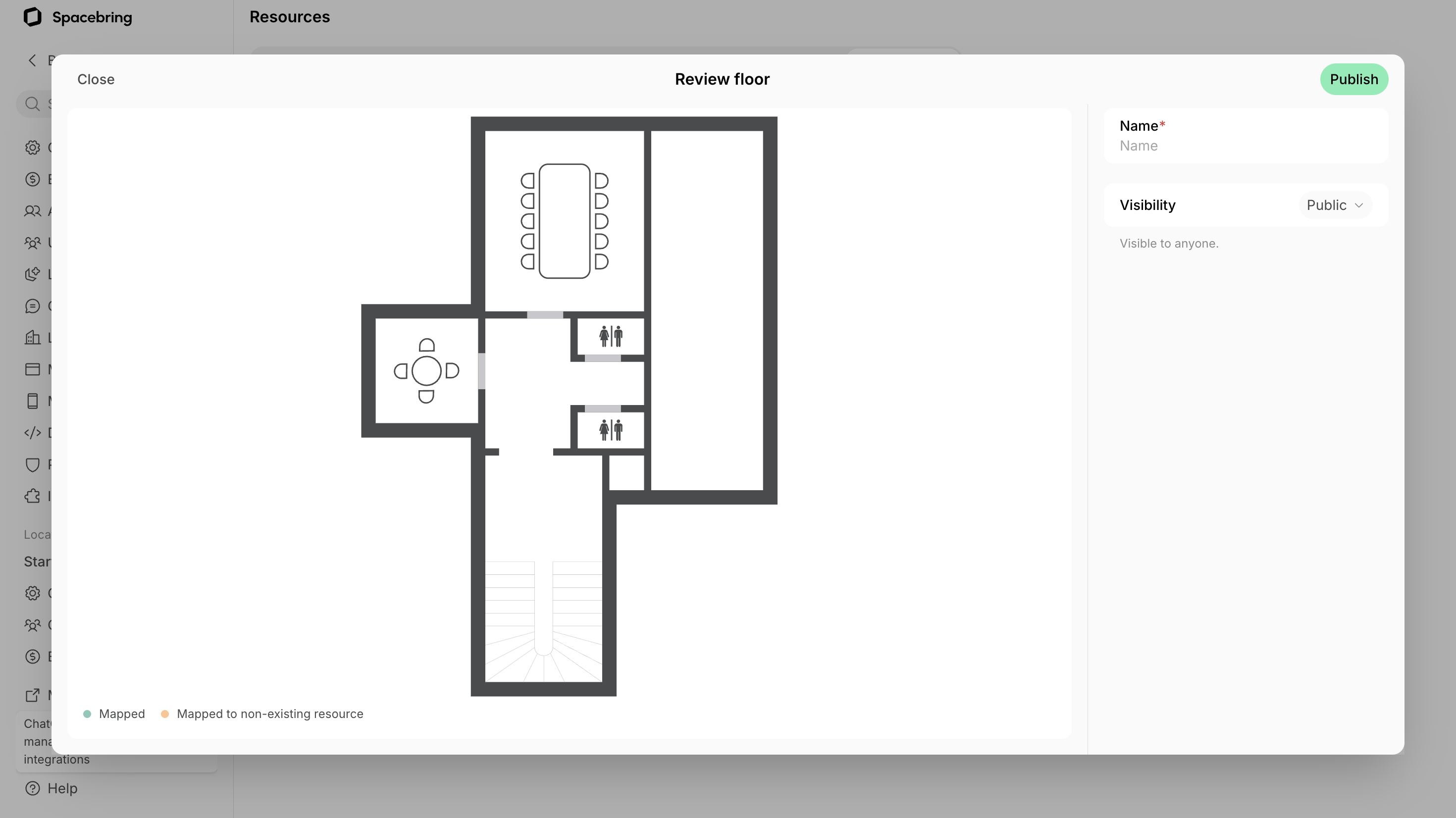 Resource Management Floors Map And Publish A Floor Plan