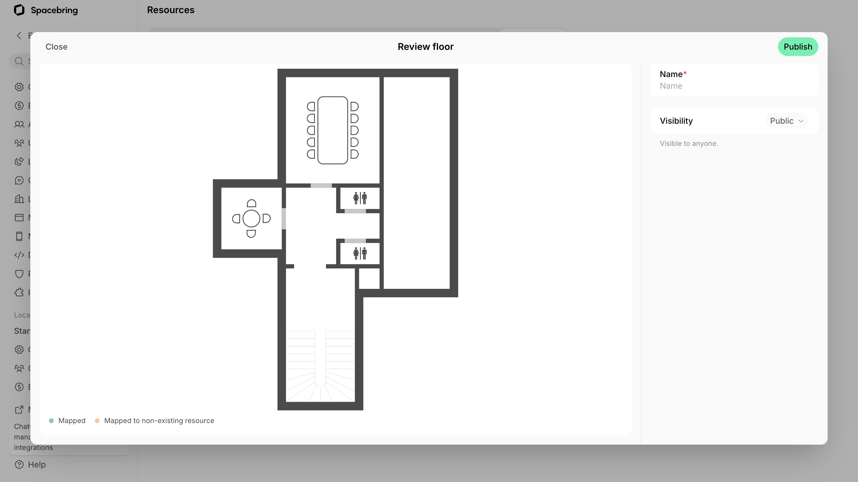 Resource Management Floors Map And Publish A Floor Plan