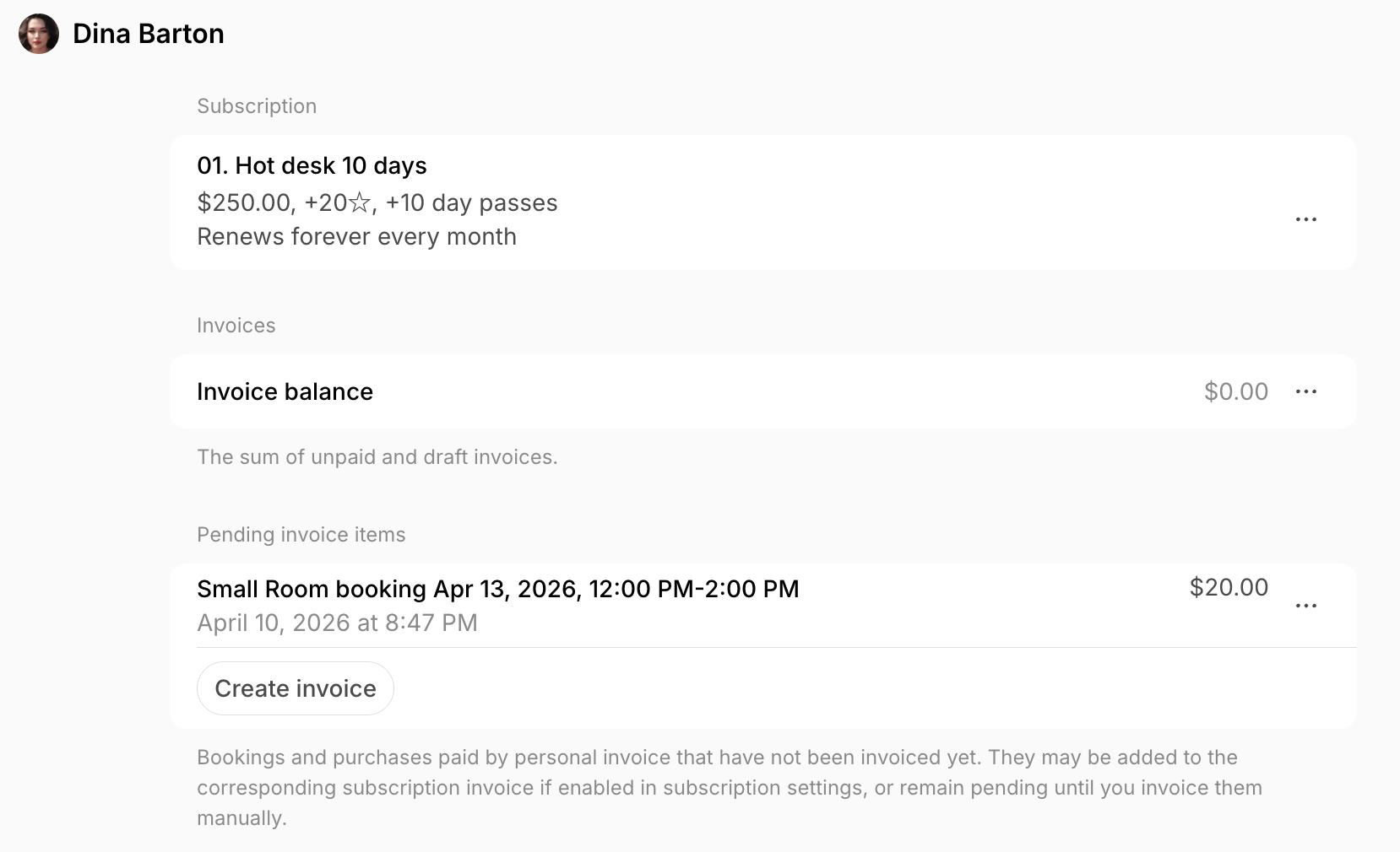 Billing Payments Pay With Invoice Manage Pending Invoice Items