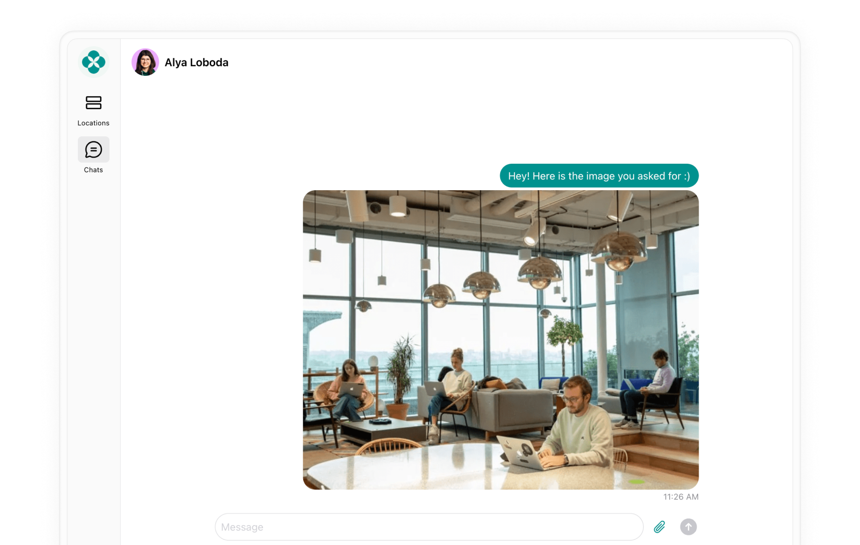Image attachment sent in a chat message