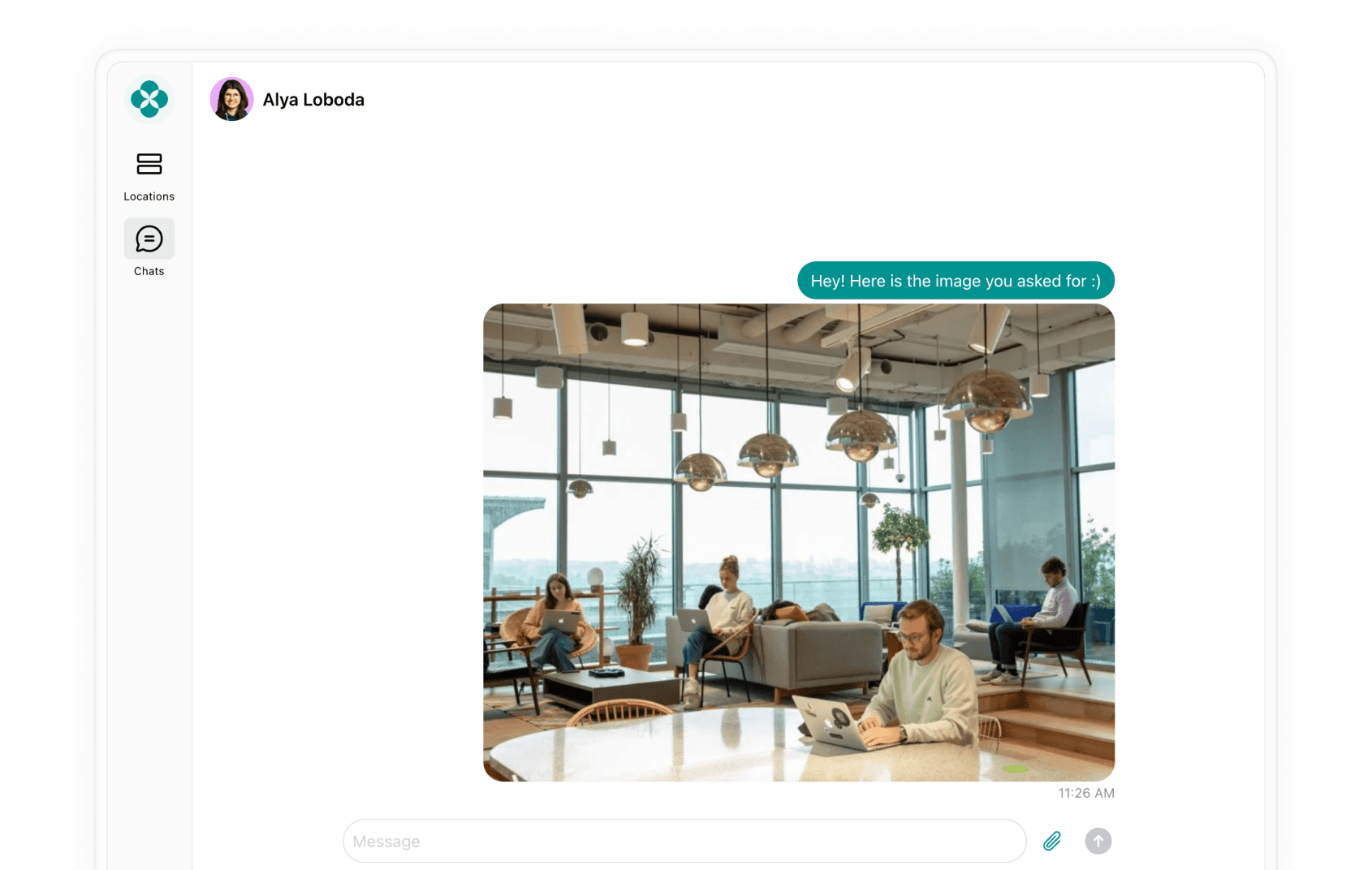 Image attachment sent in a chat message