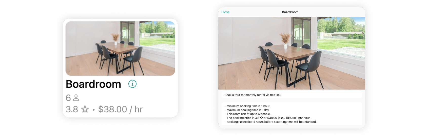 Cover Photo format on Spacebring's coworking space management platform