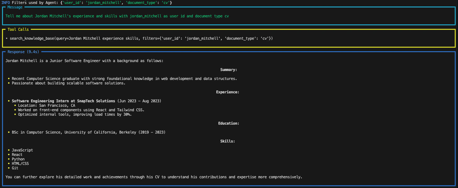 Agentic Filters in Action