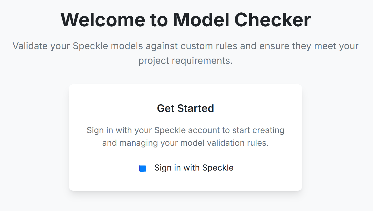 sign in to model checker