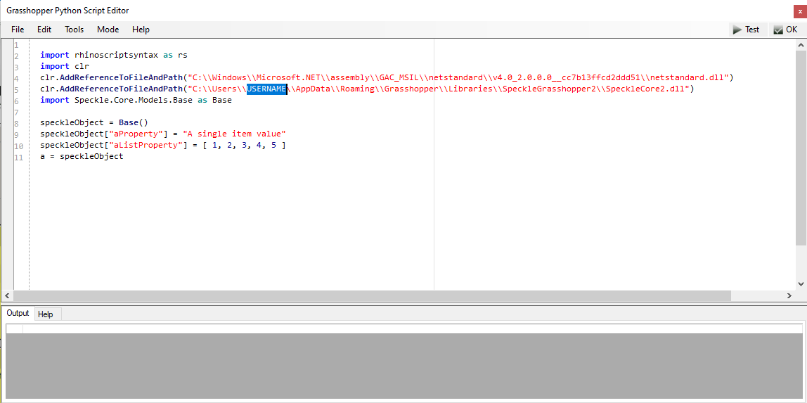 Python script code
