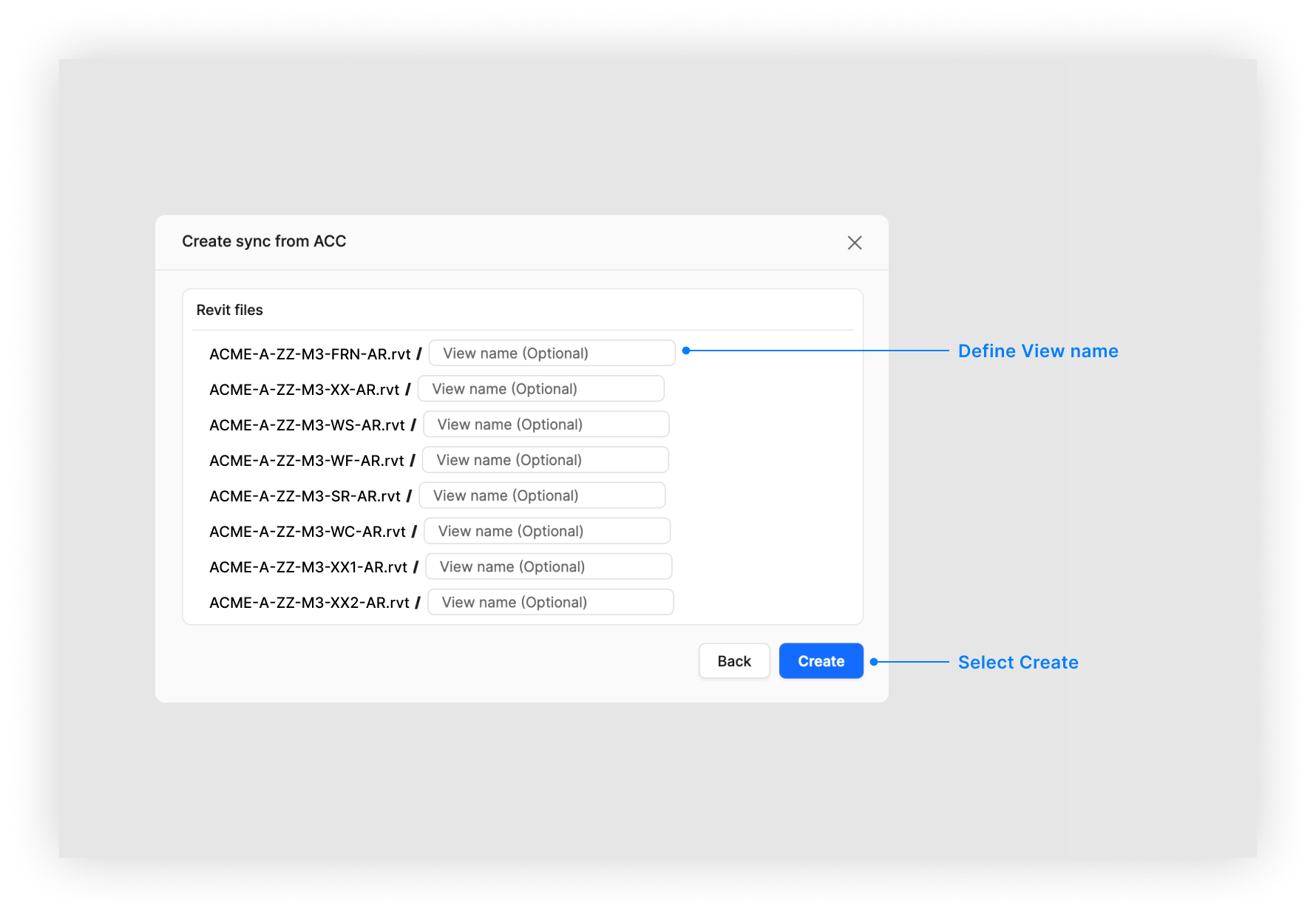 Confirm selection