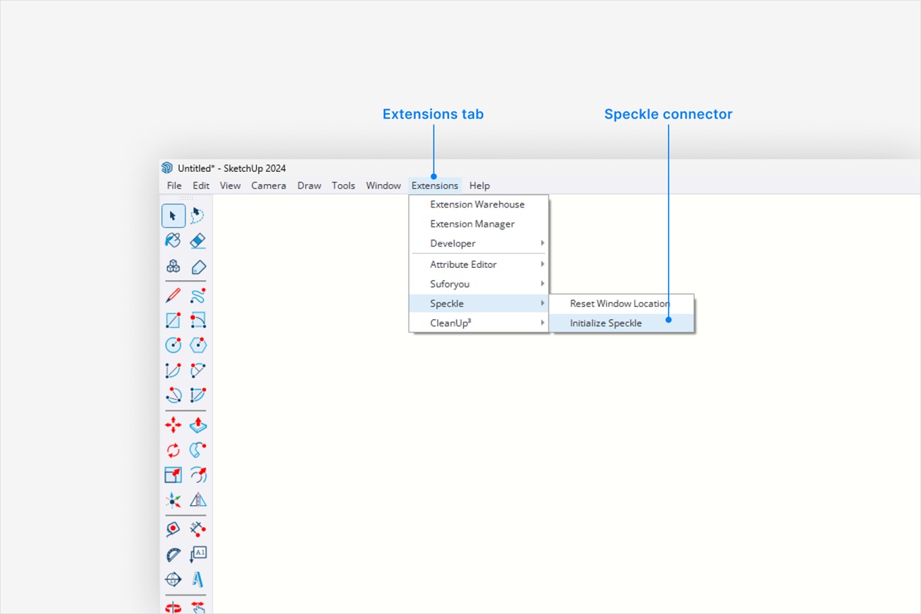 SketchUp toolbar
