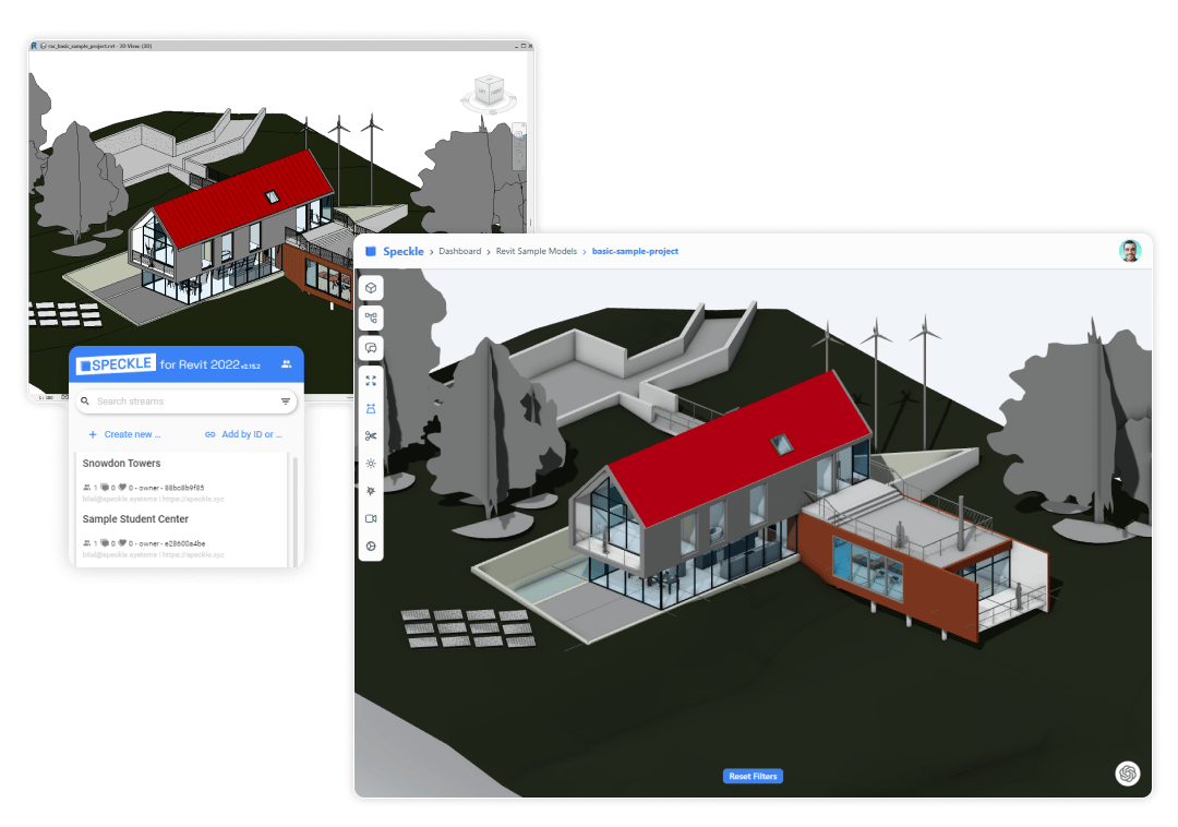 Revit to Speckle workflow