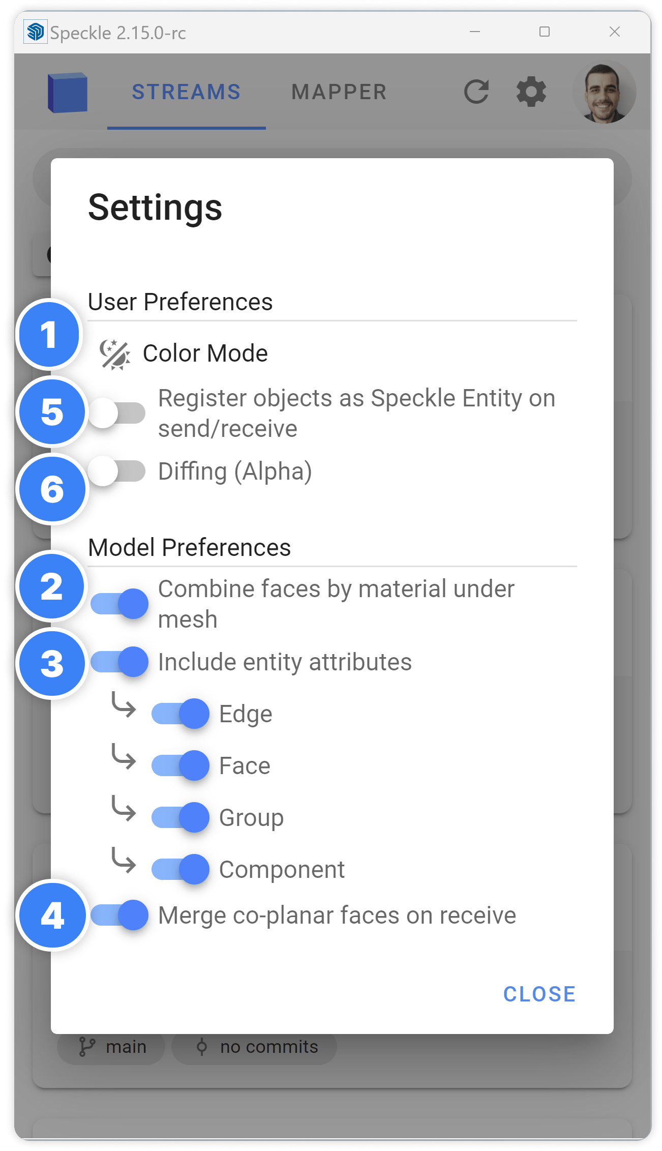 Advanced Settings Dialog