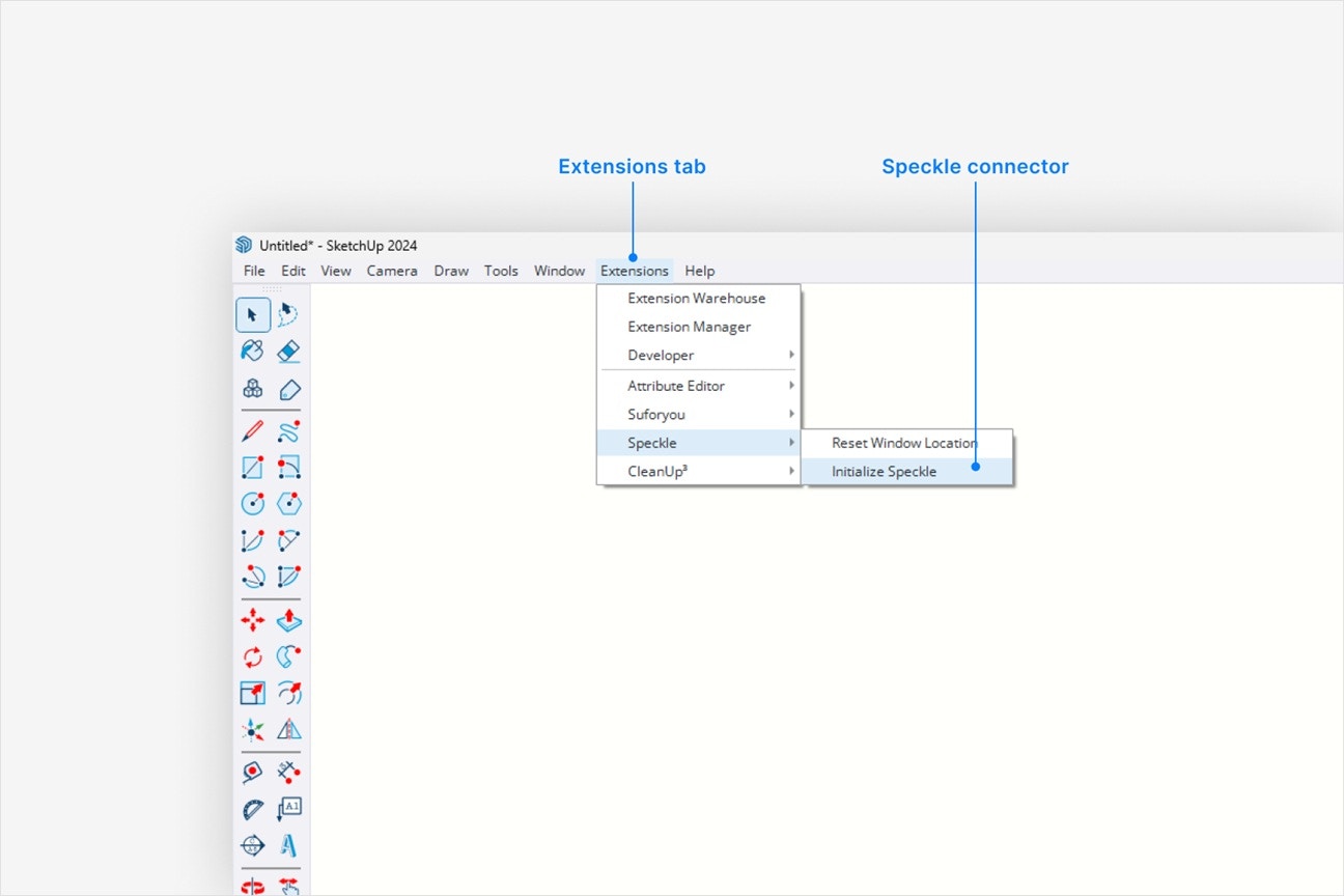 SketchUp toolbar