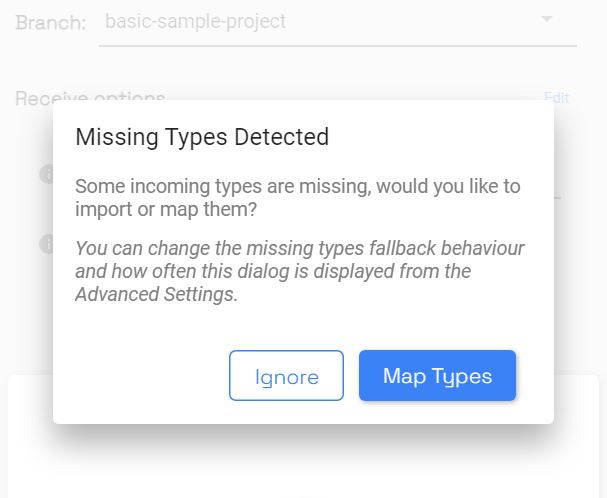 Missing type notification