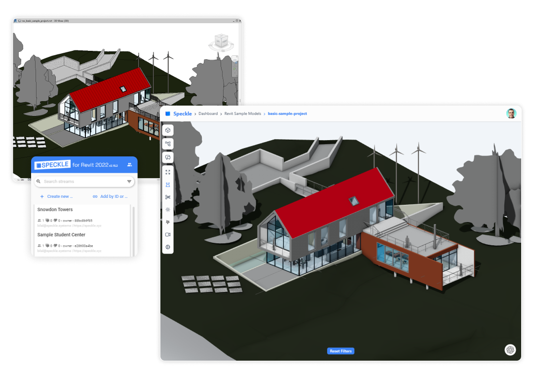 Revit to Speckle workflow