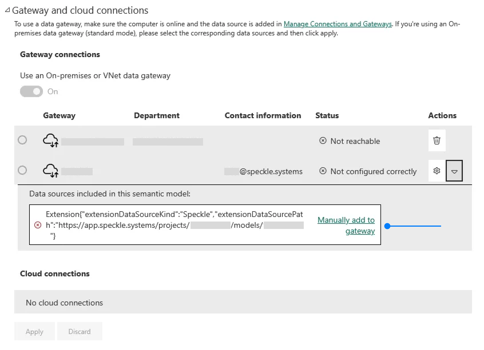 Manually add to gateway