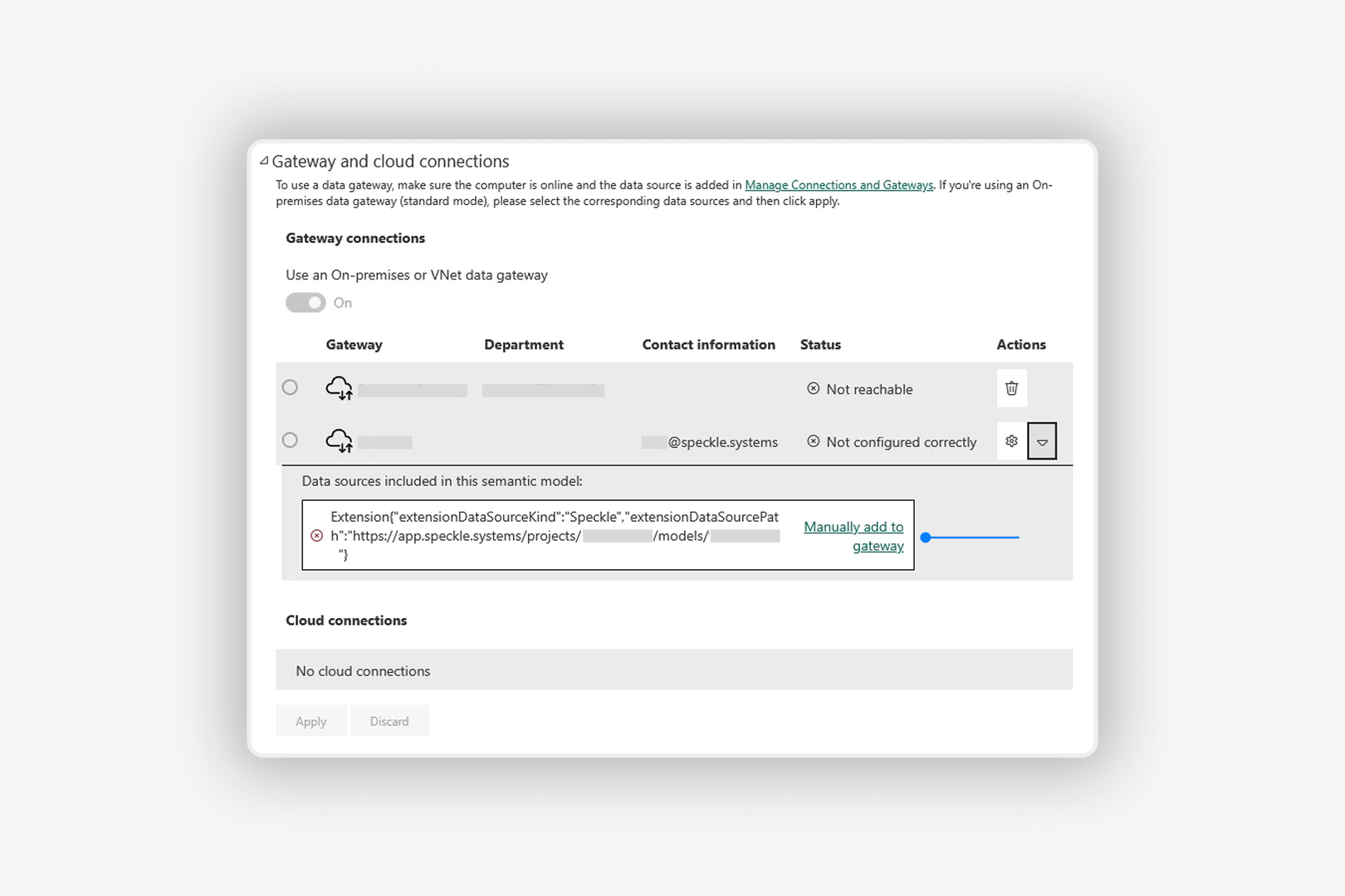 Manually add to gateway