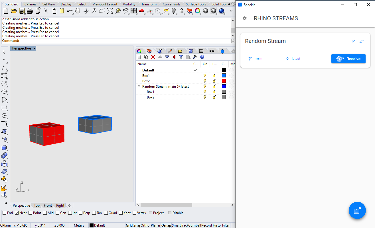 Received layers pattern