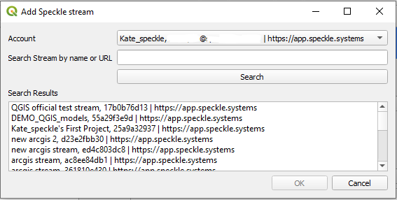 Search project panel