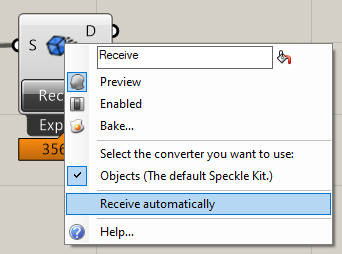 Activating auto mode in sender