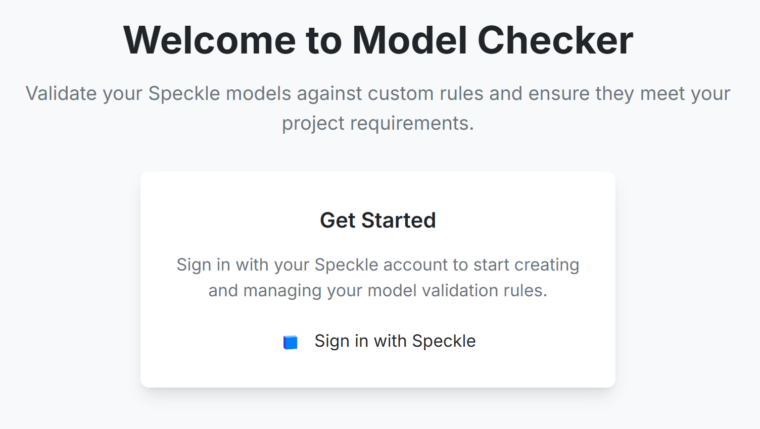 sign in to model checker