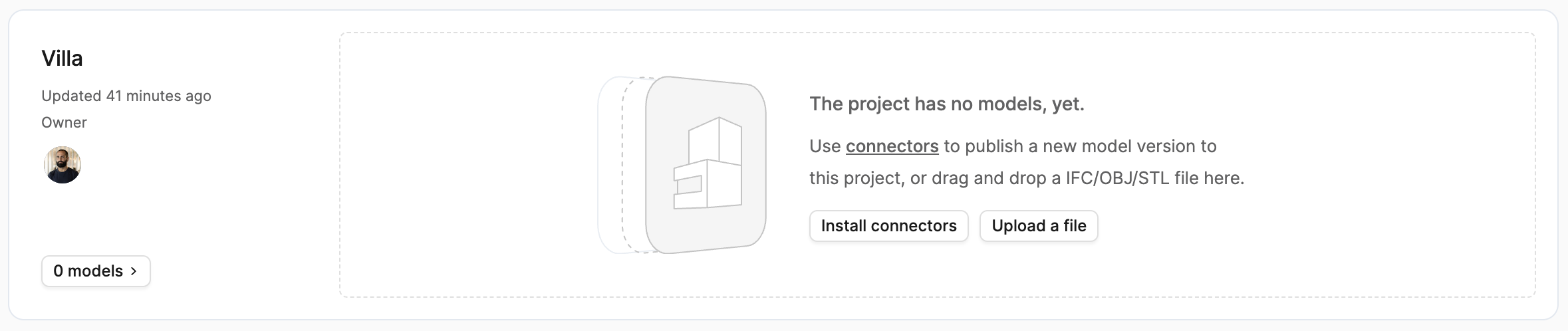 Upload file option