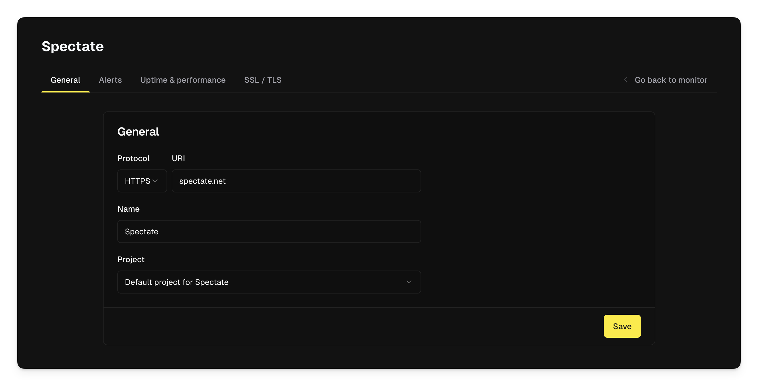 Assigning a monitor to a project