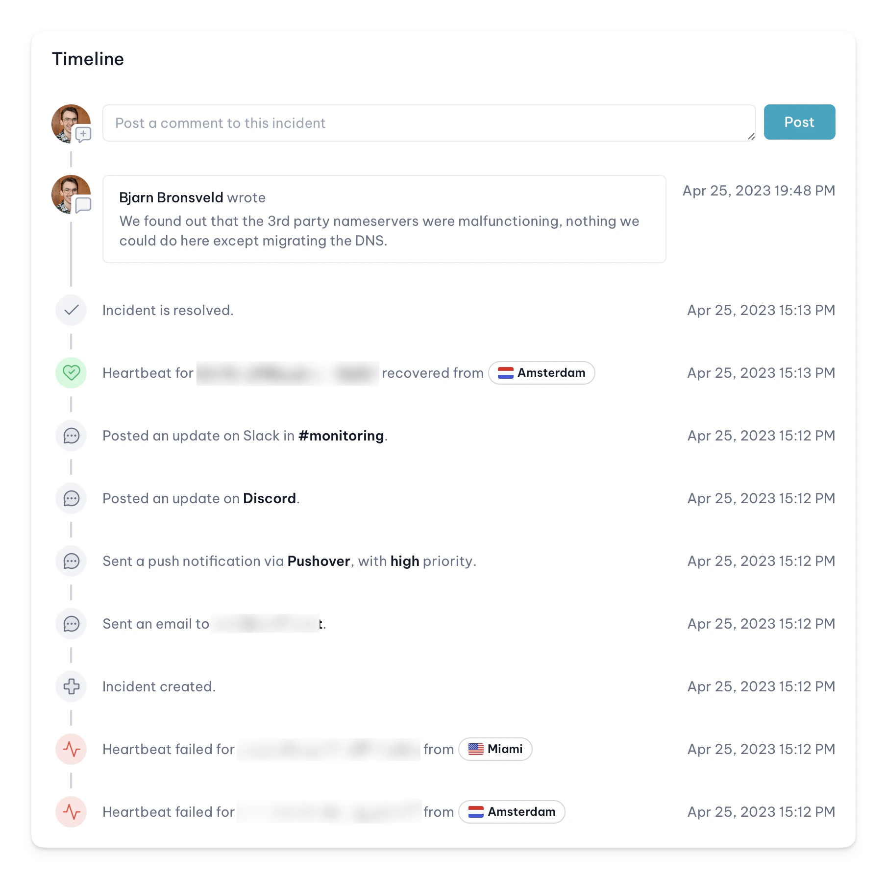 Timeline example
