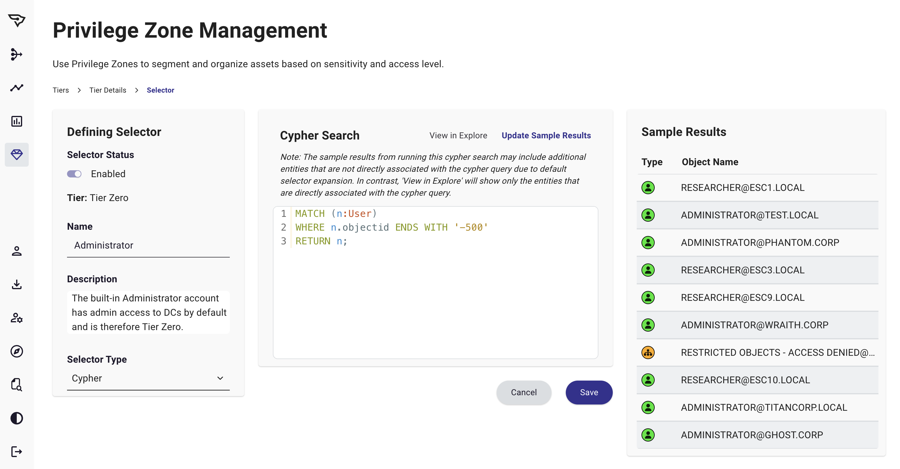 Example of Cypher selector Example of Cypher selector