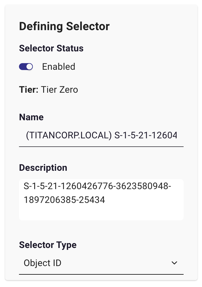 Selector enable/disable toggle Selector enable/disable toggle