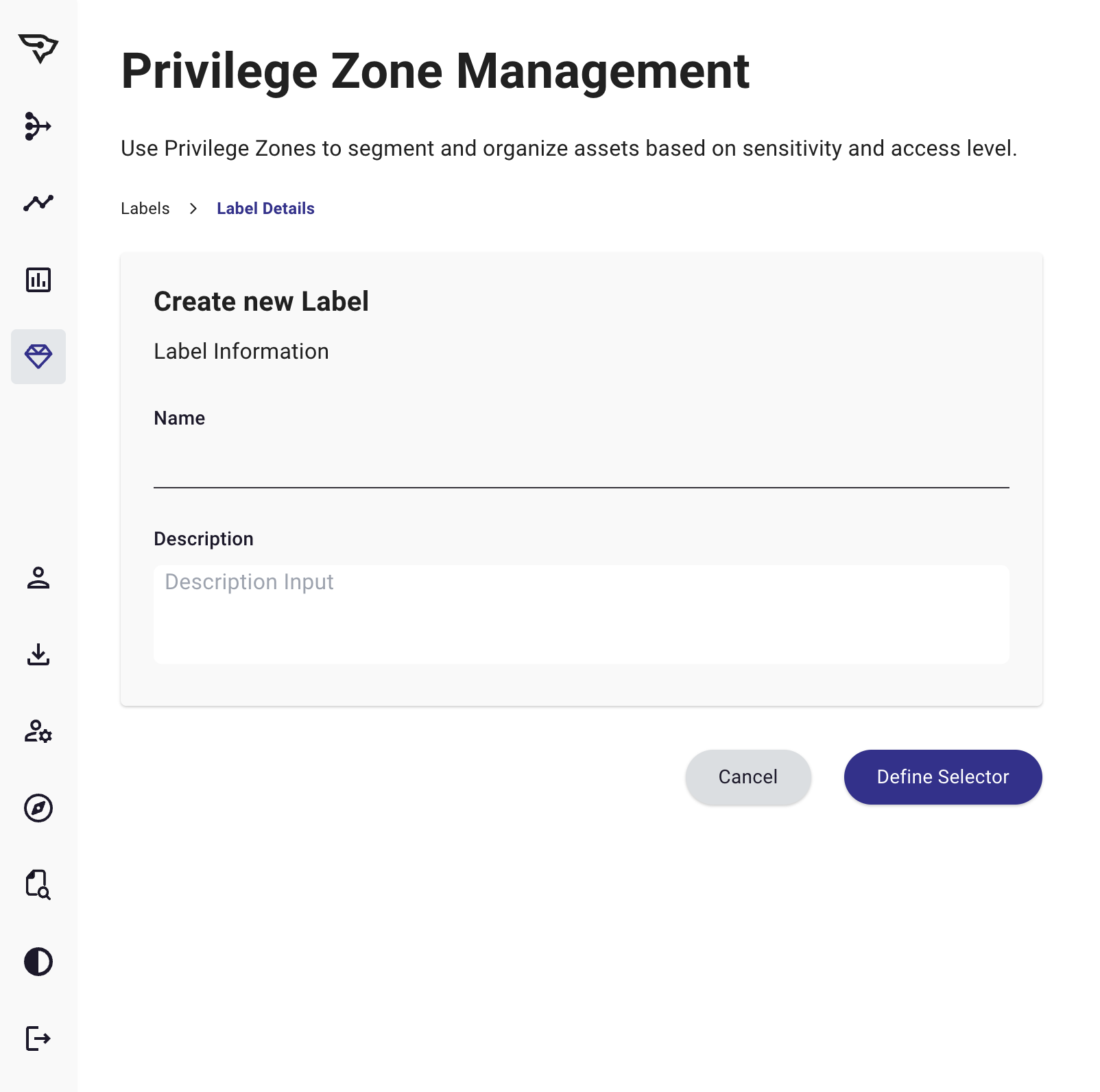 Configure a new label Configure a new label