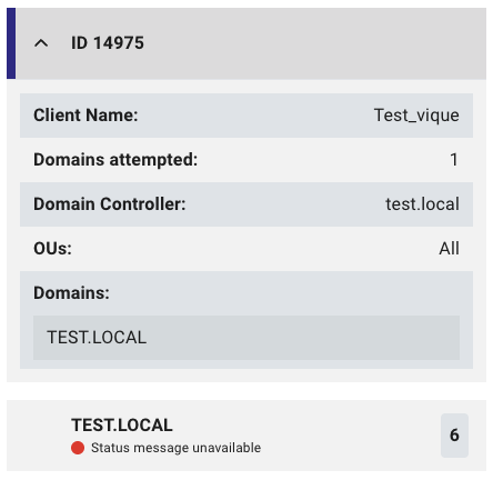 Finished Jobs Log Details panel showing job details