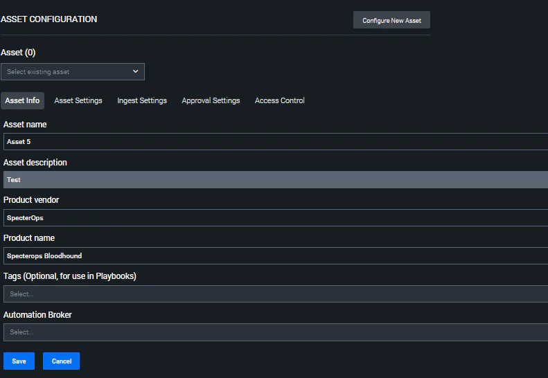 Splunk SOAR BloodHound Enterprise app details page with Configure button highlighted