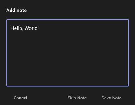 Privilege Zones certification note dialog