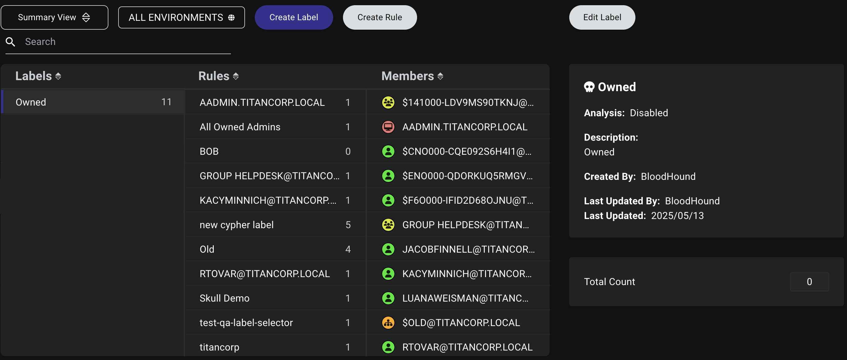 Privilege Zones detail view