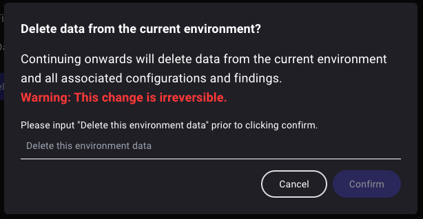Updated data deletion dialog in v7.5.0