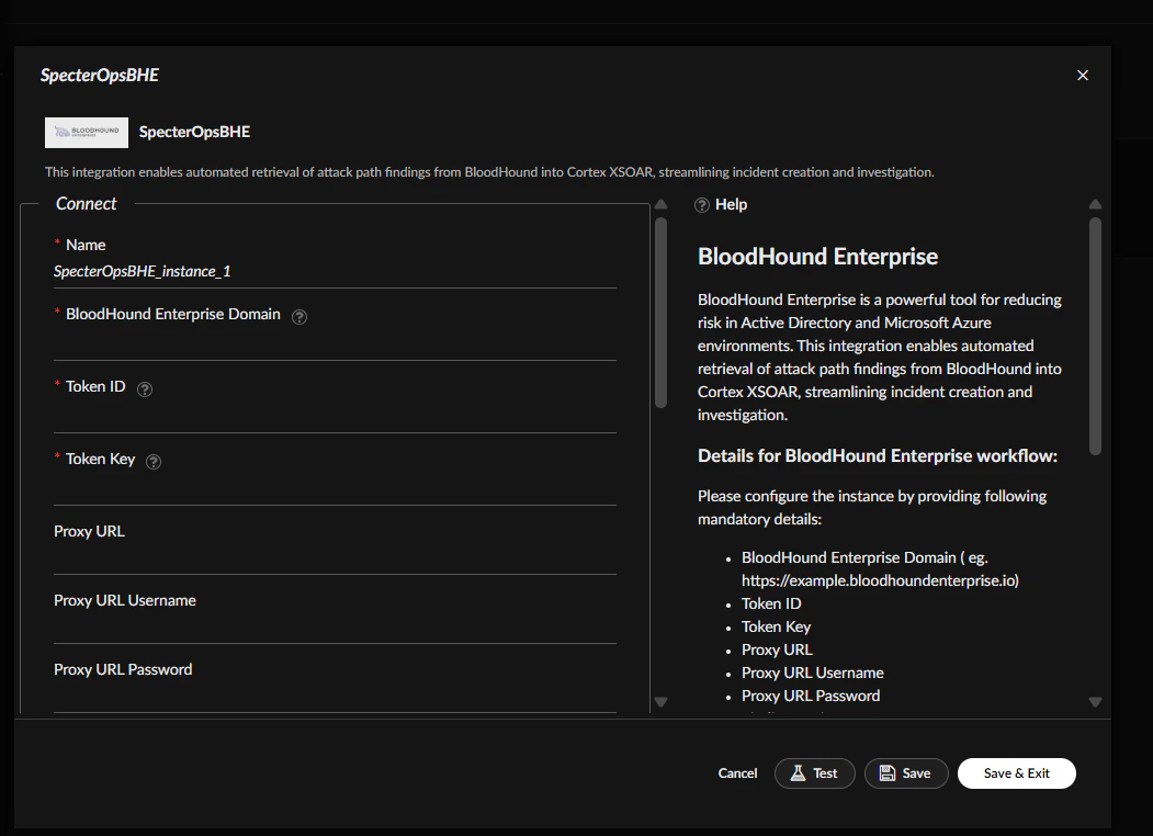 Cortex XSOAR instance configuration showing fetch settings.