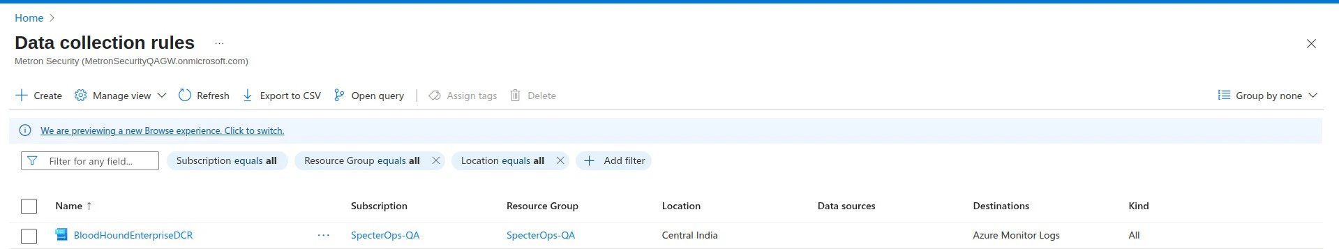 Verify Data Collection Rules