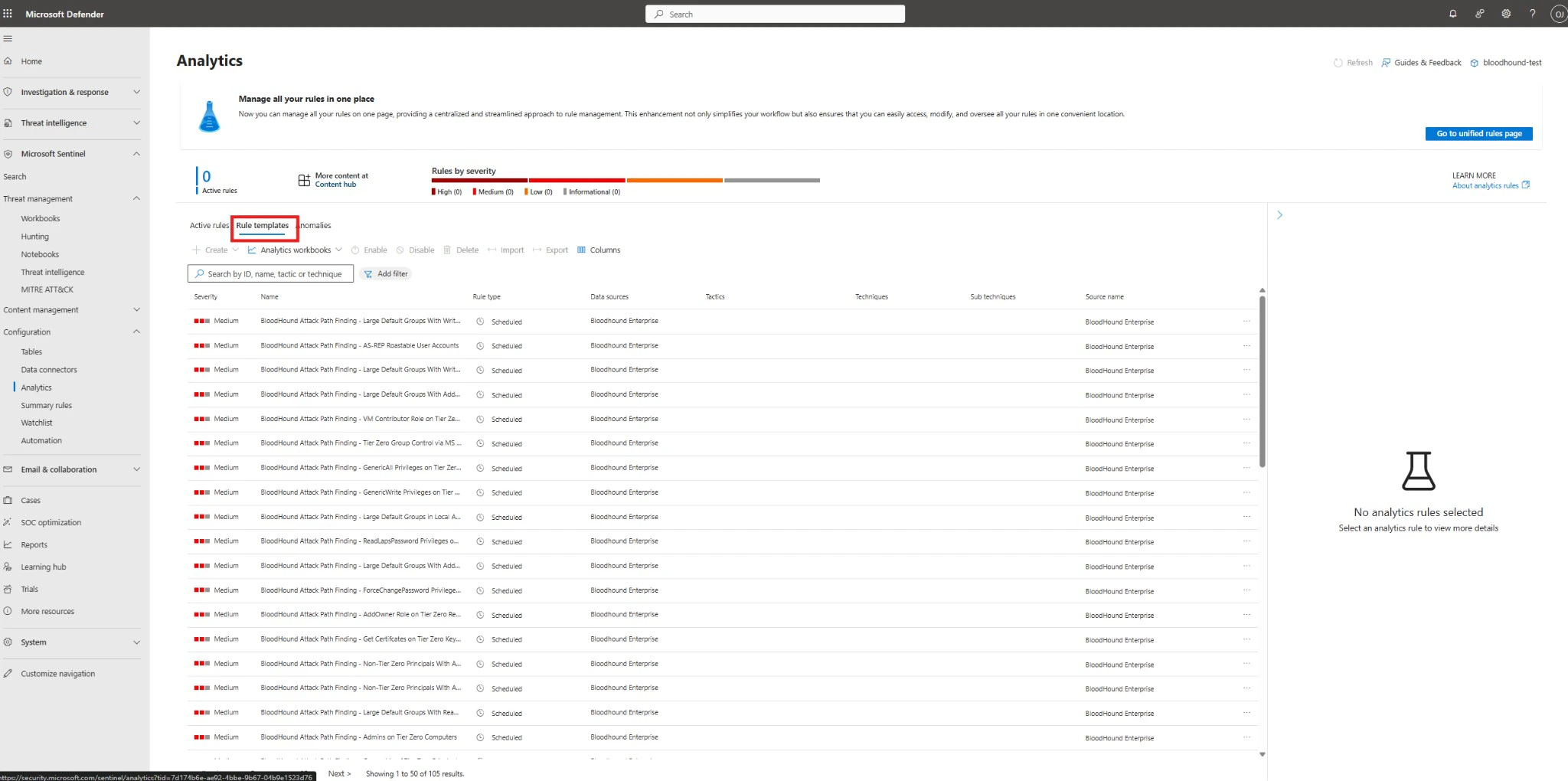 Verify Analytics Rules
