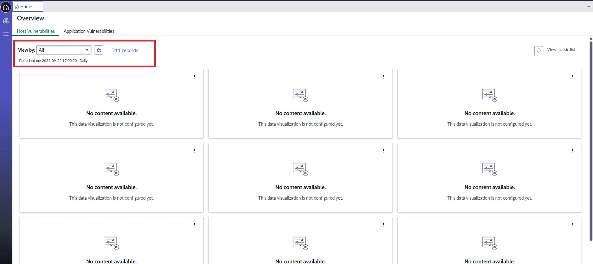 A view of the ServiceNow interface showing the View by dropdown with All selected