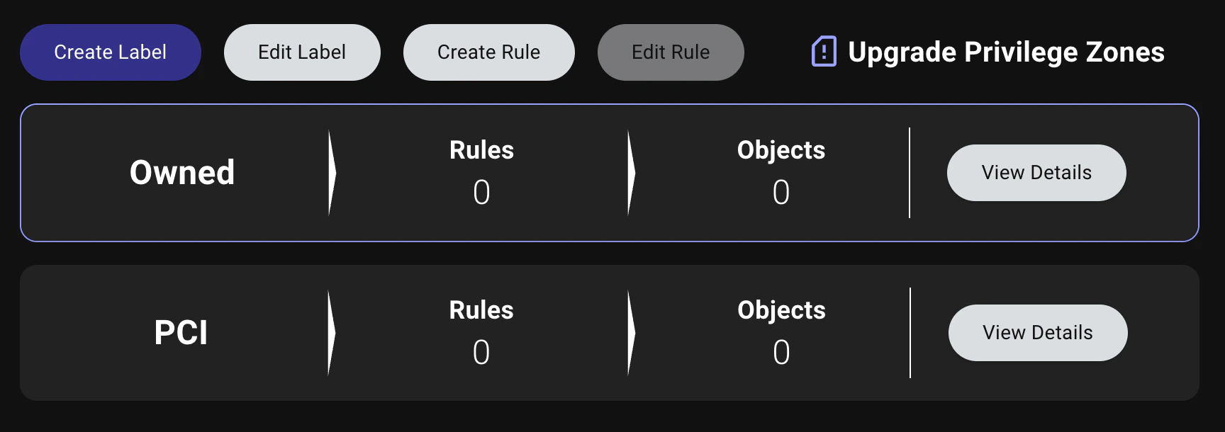A view of the Zone Builder edit label page in BloodHound Enterprise with the Summary View
