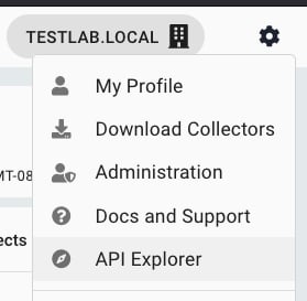API Explorer menu in the BloodHound UI