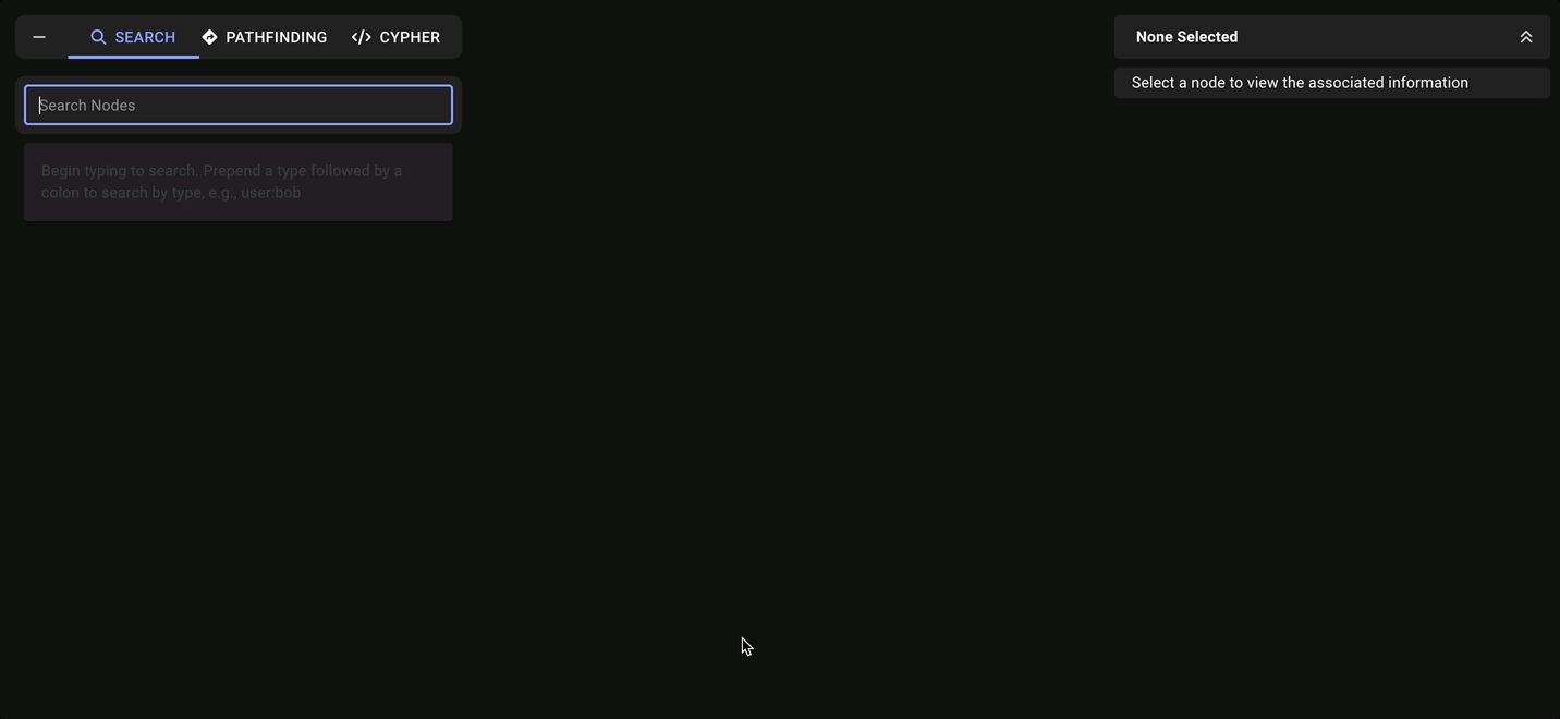 A view showing how to search for paths from a user named bob to groups containing the word domain admins in the Explore page