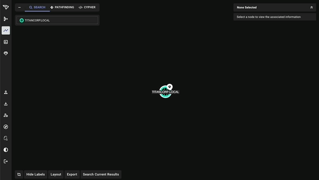 Closing an entity panel in BloodHound v8.1.0