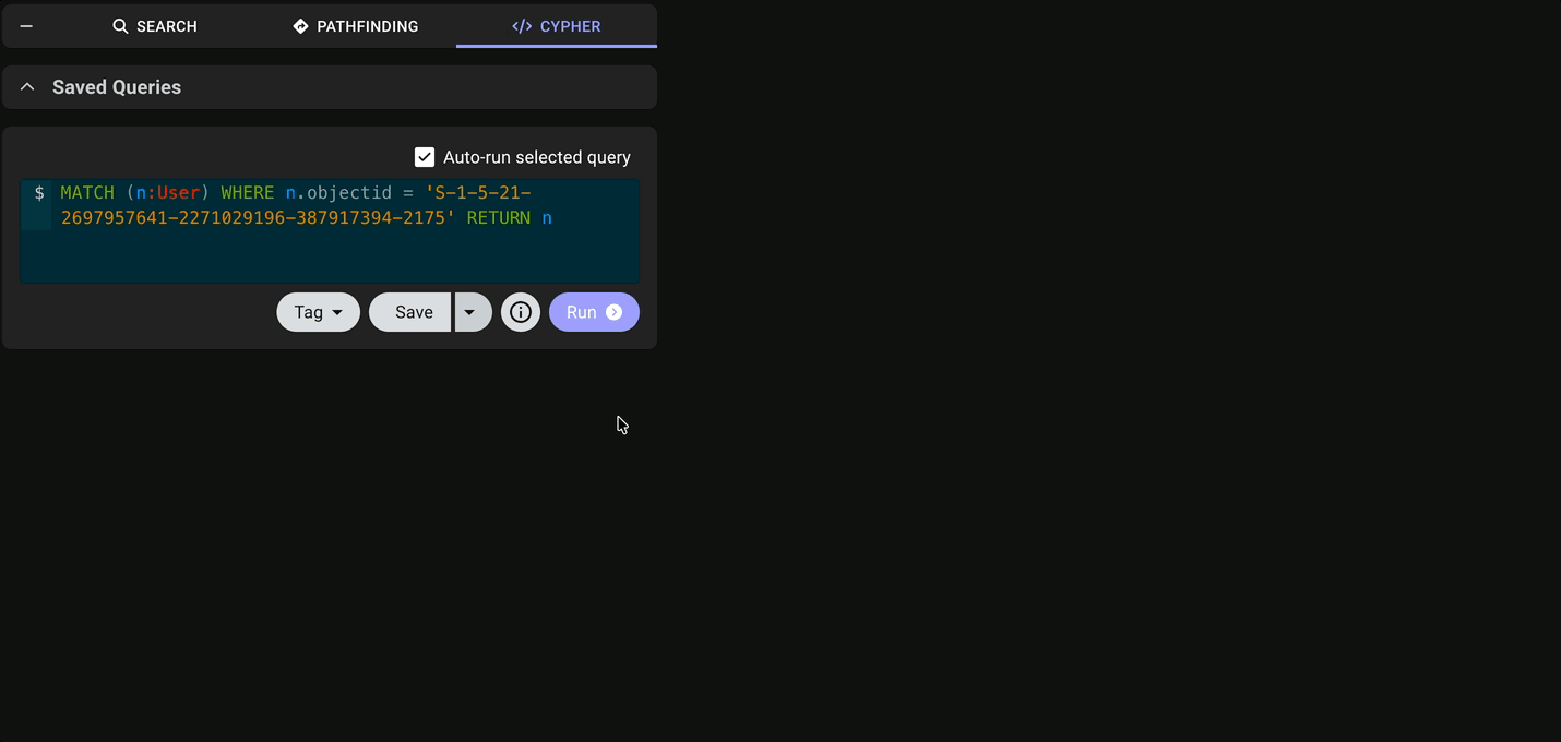 Animated GIF showing updated behavior when a query returns multiple nodes