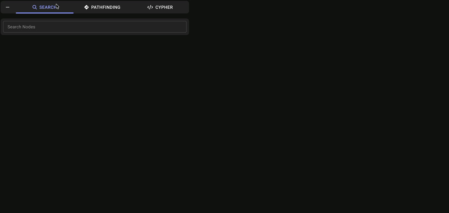 Animated view of Search result selection and Entity Panel opening