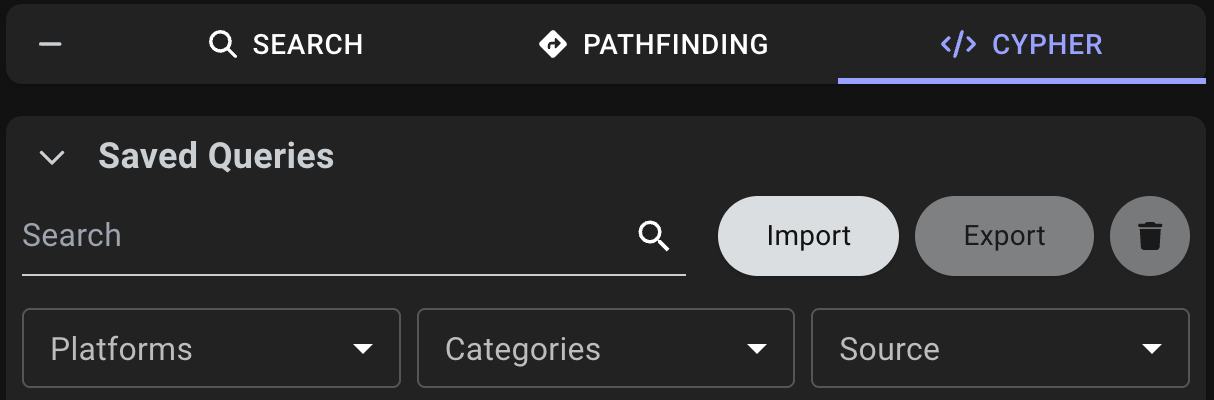 Search and filter queries