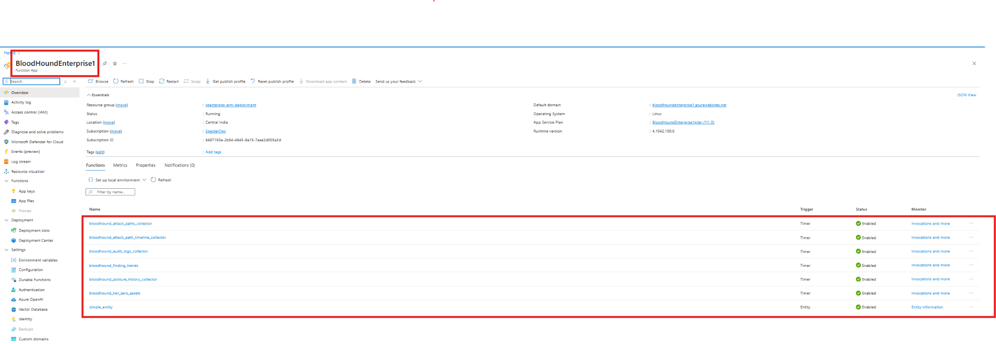 Verify Function App