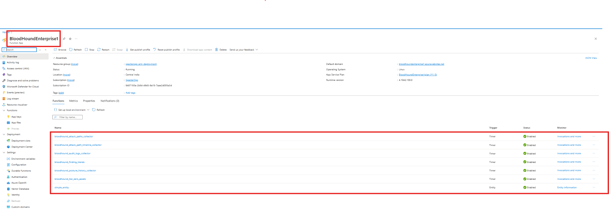 Verify Function App
